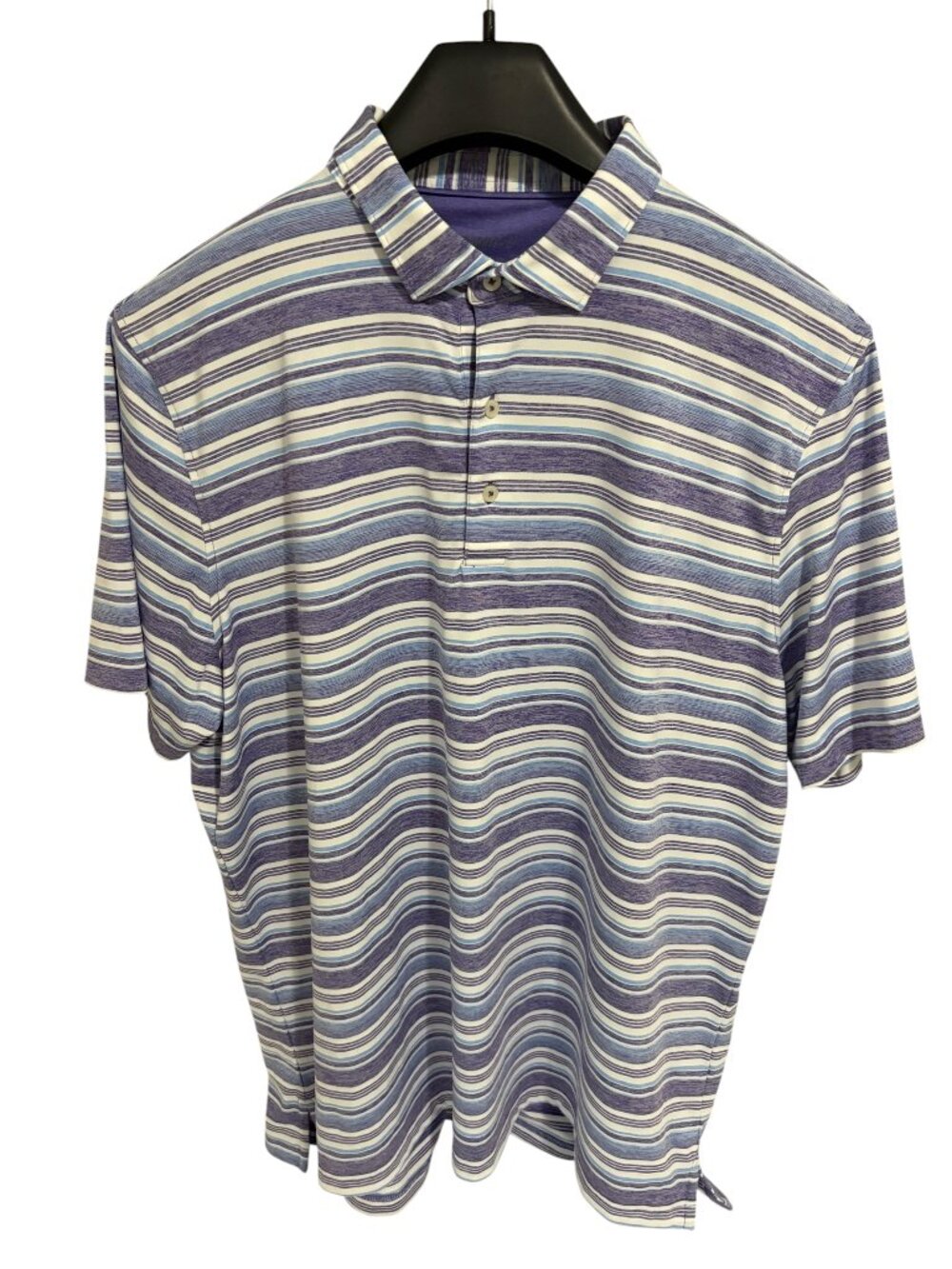 Johnnie-O Stripped Men’s Polo Golf Shirt Size 2XL Logo
